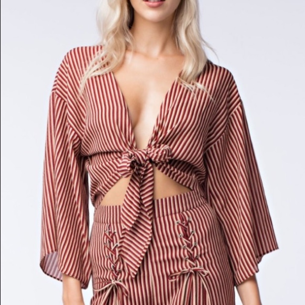 Candy Stripe Tie Top